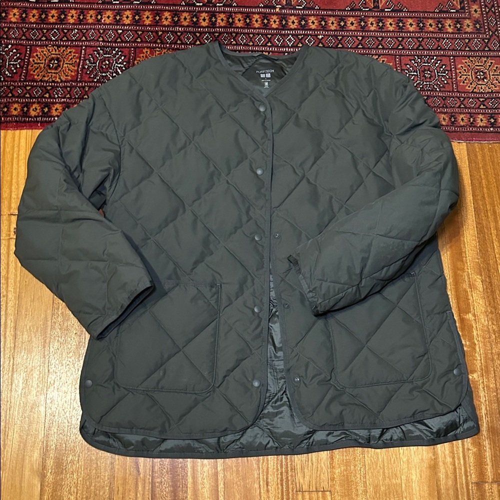 Uniqlo Green/Olive Quilted PUFFTECH jacket Size Large